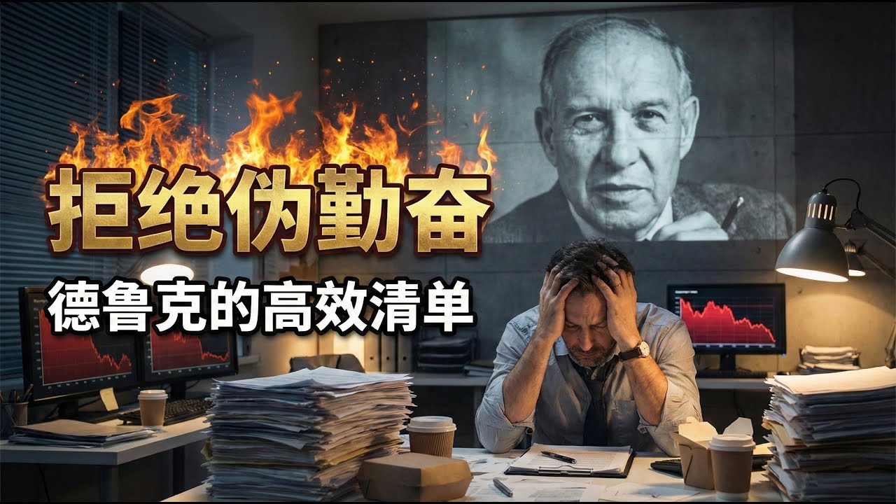 为何你的努力“回报率”越来越低？德鲁克：停止战术勤奋，重构战略优先级！#彼得德鲁克,#《卓有成效的管理者》#要事优先#时间管理#个人成长#思维模型#底层逻辑#商业思维