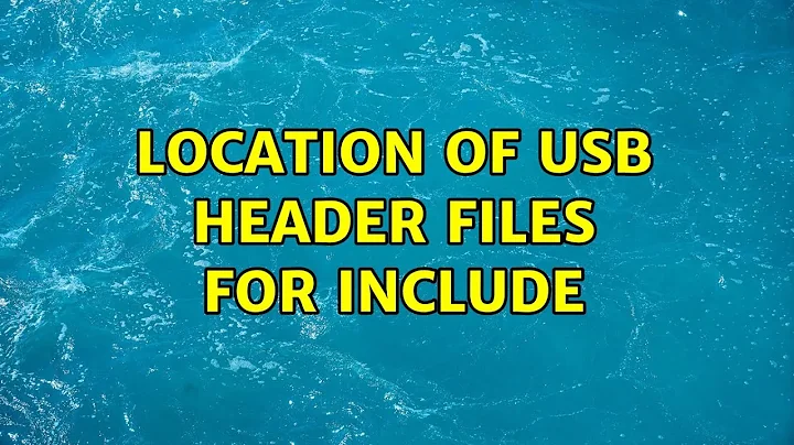 Ubuntu: Location of USB header files for Include