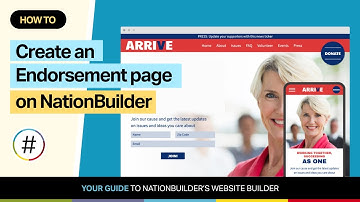 How to create an endorsement page on NationBuilder