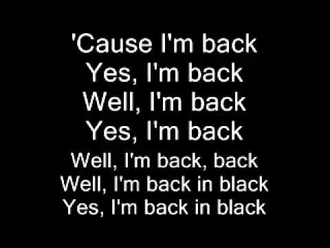 AC DC Back in Black (lyrics)