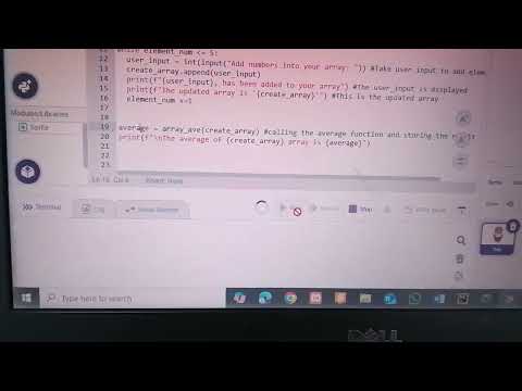 Average of Elements in an Array | Python | PictoBlox