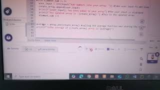 Average of Elements in an Array | Python | PictoBlox
