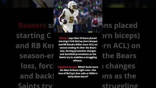 🏈SAINTS ROCKED — ERIK MCCOY &amp; KENDRE MILLER DONE FOR THE SEASON! #news #sports #nfl #saints #shorts