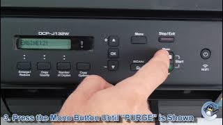 Brother DCP-J132W: كيفية إعادة ضبط عداد التطهير