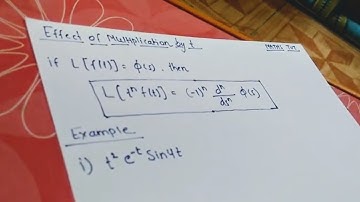 Laplace Transform Effect of multiplication by the based problem