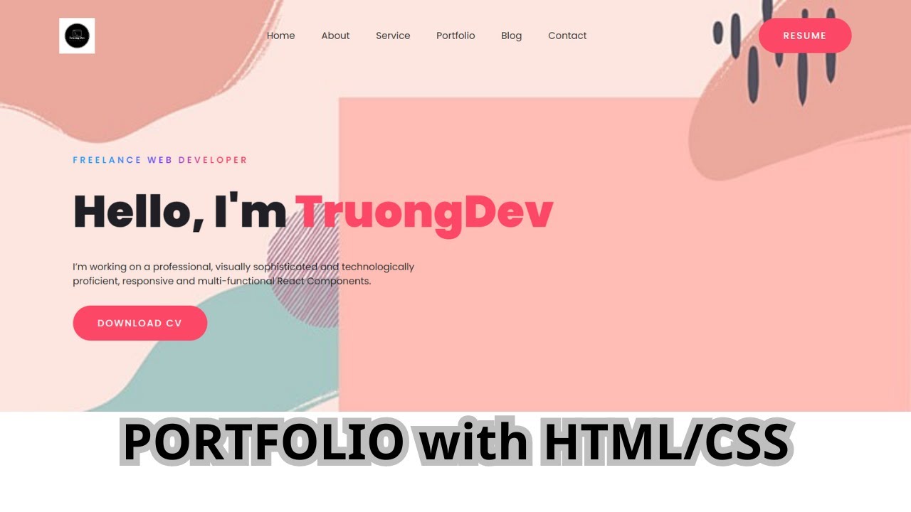Personal Portfolio Website Using HTML and CSS - YouTube