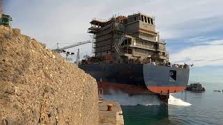 3. MAJ Rijeka: M/B ALGOMA ENDEAVOUR ship launch with big wave that direct hits me 3. MAJ porinuće 4K