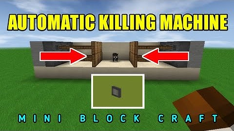 How to make automatic killing machine in mini block craft , #miniblockcraft