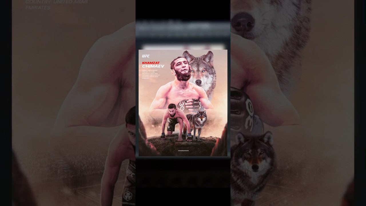 Khazmat Chimaev poster design 