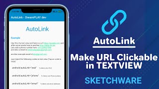 Sketchware AutoLink Make URL, Phone number, Email address in a TextView Clickable - DreamPLAY DEV