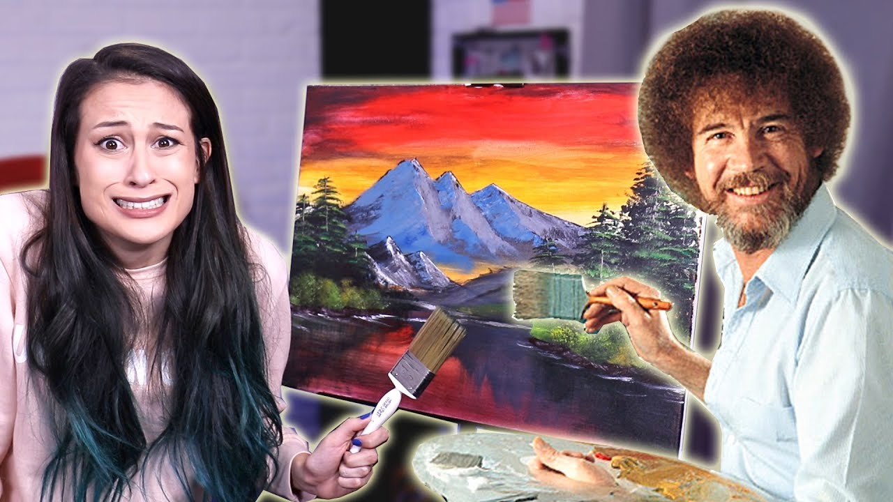 Ik Probeer Een Bob Ross Schilderij Tutorial Te Volgen! || Fan Friday -  Youtube