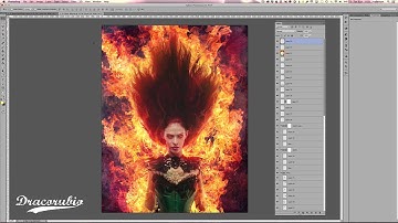 "Dark Phoenix" Photoshop Layer Breakdown