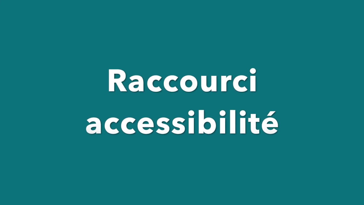 Accessibilité iPad : Raccourci accessibilité