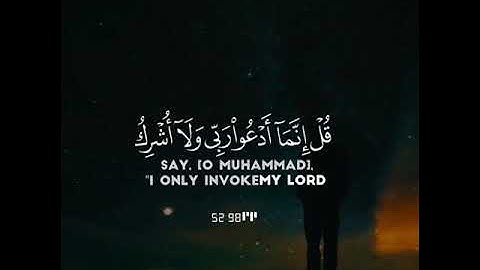{قُلْ إِنَّمَا أَدْعُو رَبِّي وَلَا أُشْرِكُ بِهِ أَحَدًا } سورة الجن🌿