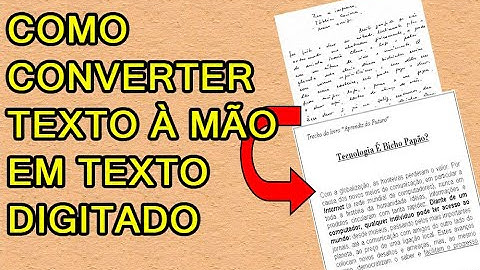 Transformar texto escrito à mão em digitado - MUITO FÁCIL