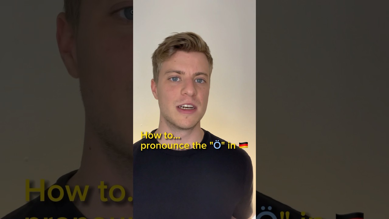🇩🇪 Hallo Leute! Do you know how to pronounce the "ö"? Here is a simple trick!💡-Niklas :)