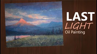 Sunset Moonrise Oil Painting Demo | Gain ART TIPS