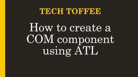Create COM DLL using ATL