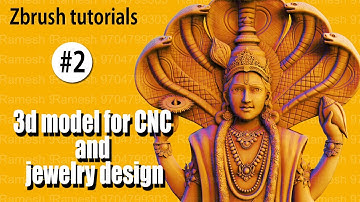 Lord shree vishnu 3d relief for CNC | How to make image 2d to 3d Relief for CNC | zbrush tutorials