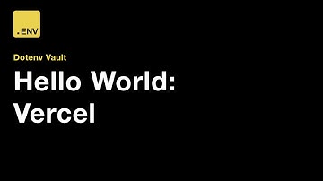 Hello World: Vercel