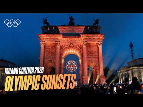 The sun sets on the Olympic Flame 🔥 at #MilanoCortina2026