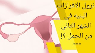 نزول افرازات بنيه اثناء الحمل في الشهر الثاني ifrazat boniya lilhaml