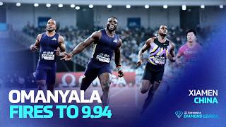 Omanyala tears up the field in Xiamen with 9.94 over 100m | Wanda Diamond League