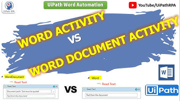 Difference between Word Activities and Word Document Activities UiPath|Word Automation | UiPath RPA