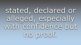 What does Asserted mean?