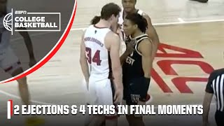 2 EJECTIONS AND 4 TECHS 😱 Refs dish it out LATE in Wake Forest-NC State | ESPN College Basketball Information
