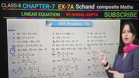 Ex-7A Q.(7-12)Class 8 🔥Linear Equations|Full Explanations + Q.Solved | Score 100% Marks