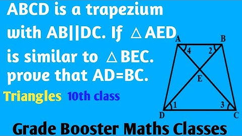 ABCD is a trapezium with AB parallel to DC and triangle AED is similar to triangle BEC