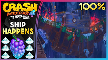 SHIP HAPPENS N.VERTED - HIDDEN GEM! ALL GEMS! - Crash Bandicoot 4: It