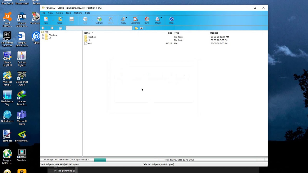 Update Convert .raw file to .dmg using Power ISO