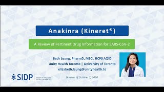 Anakinra (Kineret®): Evidence-Based Health Information Related to COVID-19