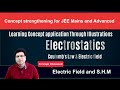 Coulomb's Law and SHM | Electric field and SHM |Bm Sharma Cengage