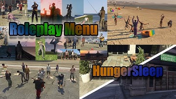 GTA 5 Mods | Roleplay Menu 1.1 / HungerSleep 1.0 - Gameplay