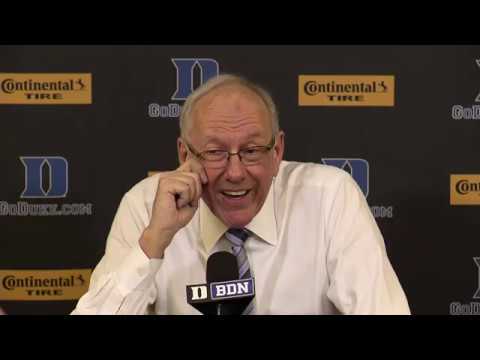 Jim Boeheim Press Conference at Duke