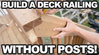 Build A Strong Deck Railing Without Posts | EASY DIY DECK BUILDING