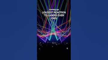 The LOUDEST reaction to lasers ever #edm #dj #dubstep #raves #lasers