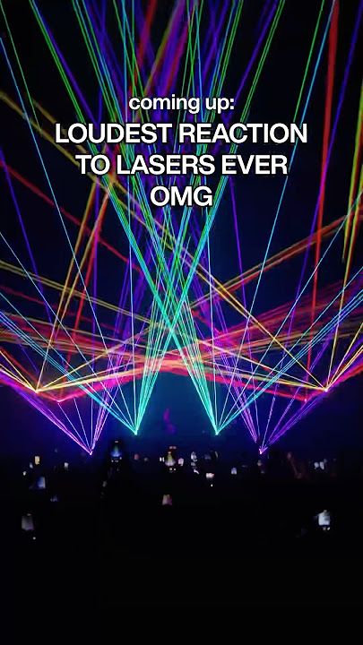 The LOUDEST reaction to lasers ever #edm #dj #dubstep #raves #lasers