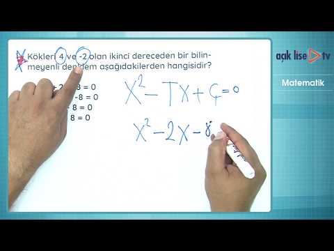 En çok çıkan sorular - Matematik 4 - İkinci Dereceden Denklemler