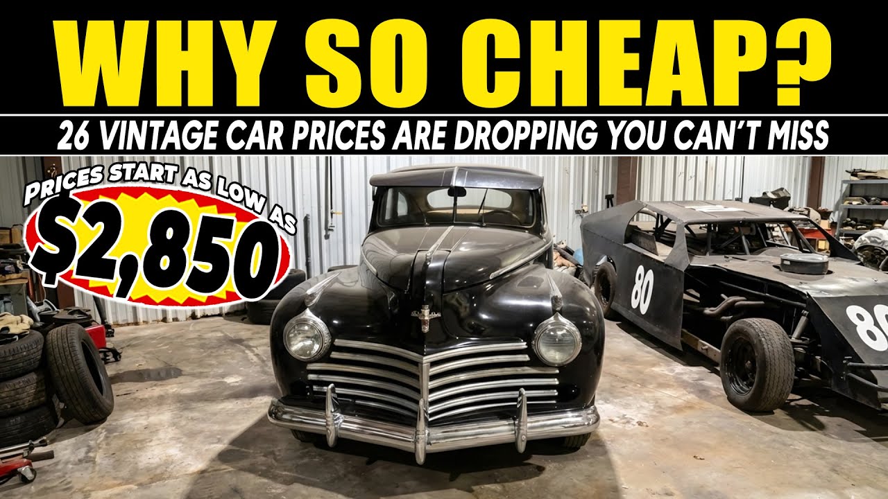 Почему падают цены на винтажные автомобили | 26 классических автомобилей, которые нельзя пропустить!
