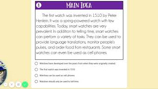 Main Idea Task Cards 8