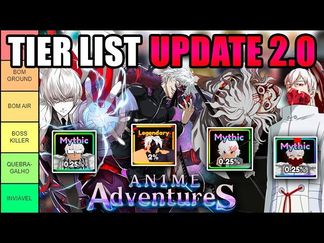 TIER LIST DA PARTE 2 DA UPDATE 7.6.0 DO ANIME ADVENTURES!!! 