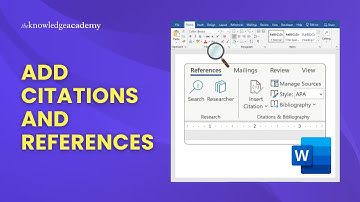 How to Add Citations and References in Microsoft Word Document [2025] | The Knowledge Academy