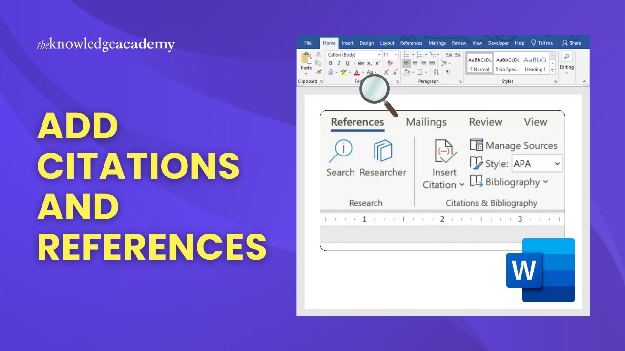 How to Add Citations and References in Microsoft Word Document [2025] | The Knowledge Academy