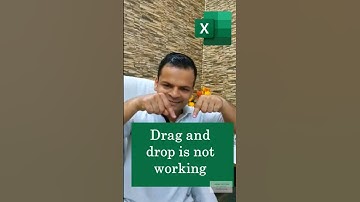 Drag and drop is not working 😭#excel #vikominstitute #draganddrop