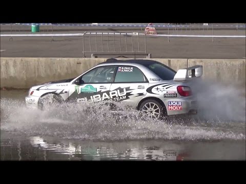 Racing Cars Drifting In The Water