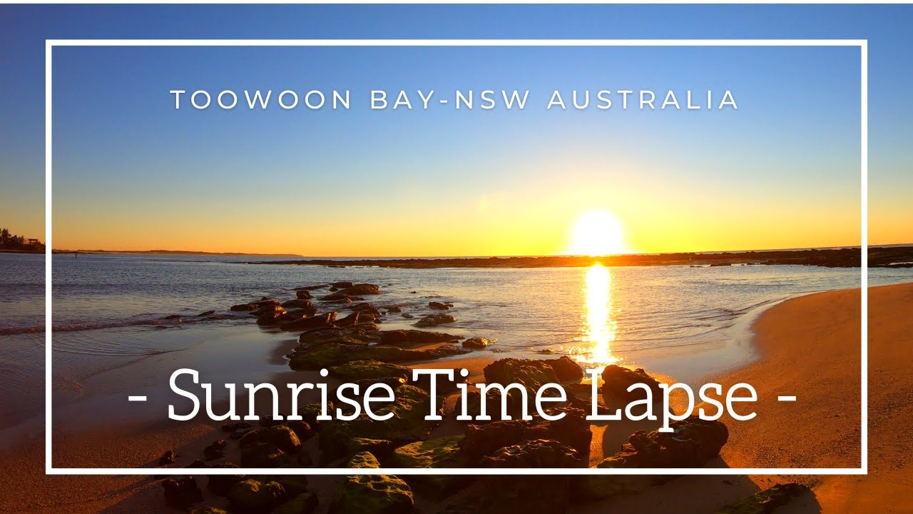 Sunrise Time lapse with Music | Toowoon Bay Beach NSW Australia | August 16th 2021